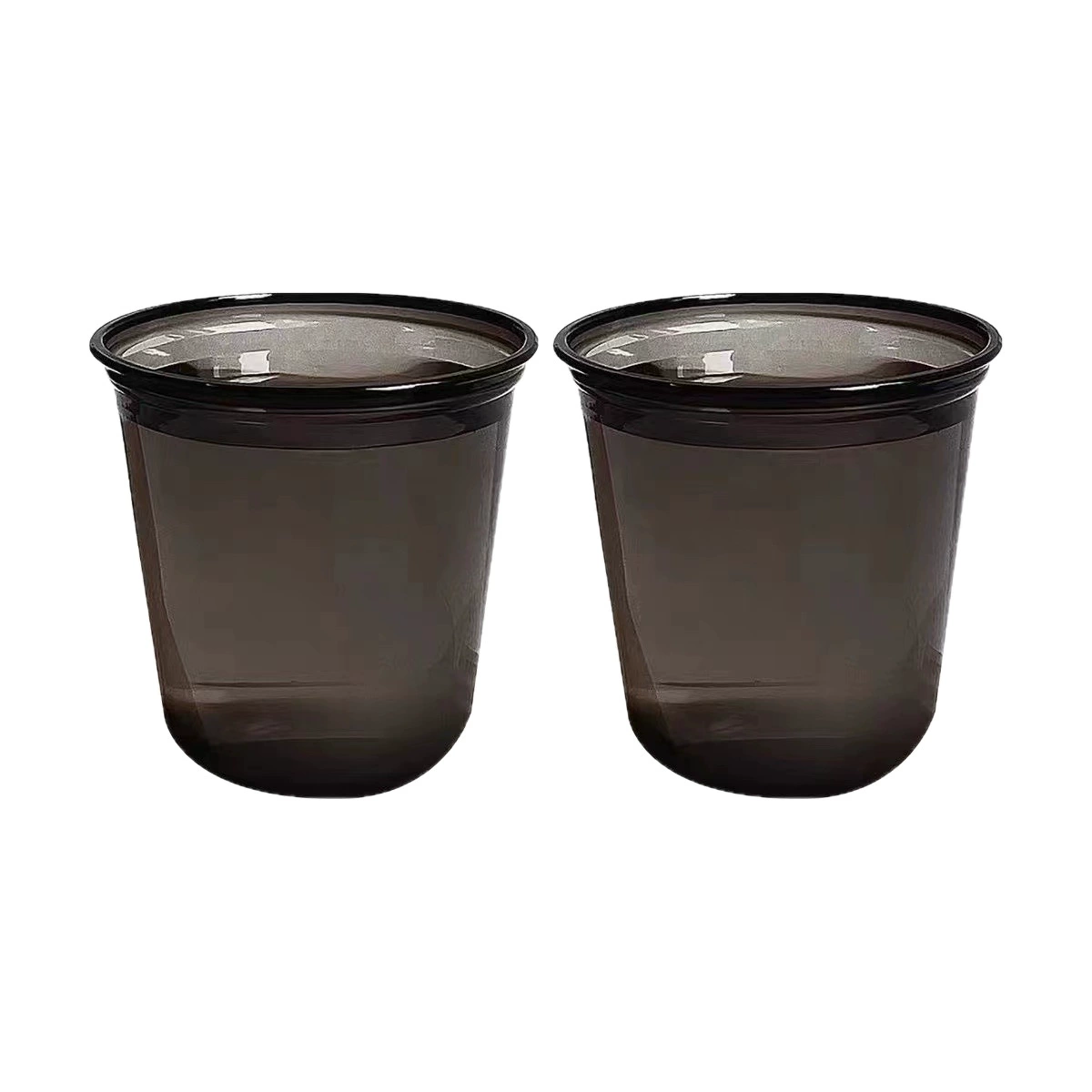 Disposable transparent dark plastic tea cup, increased thickness