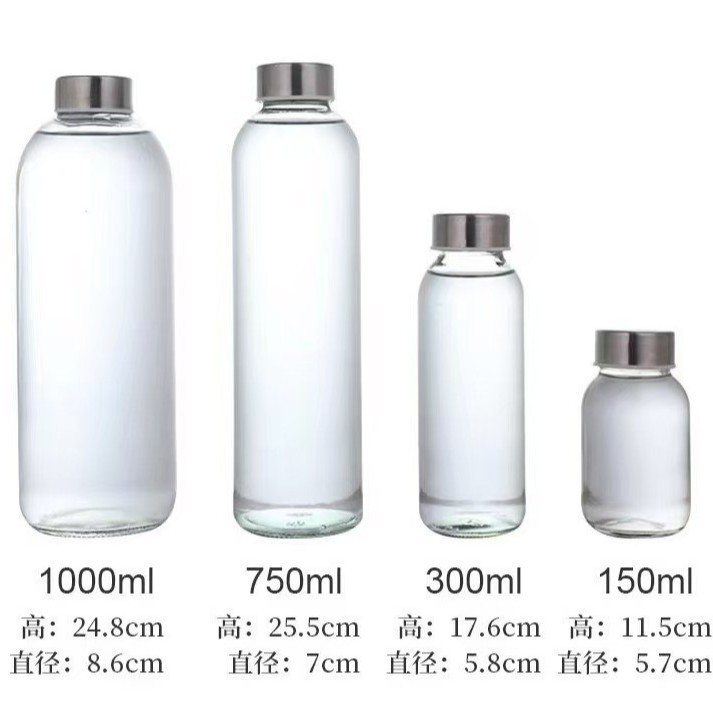 Taza de jugo de vidrio de exportación de Amazon con tapa de botella de agua deportiva taza de vidrio casera de vidrio transparente taza de bebida