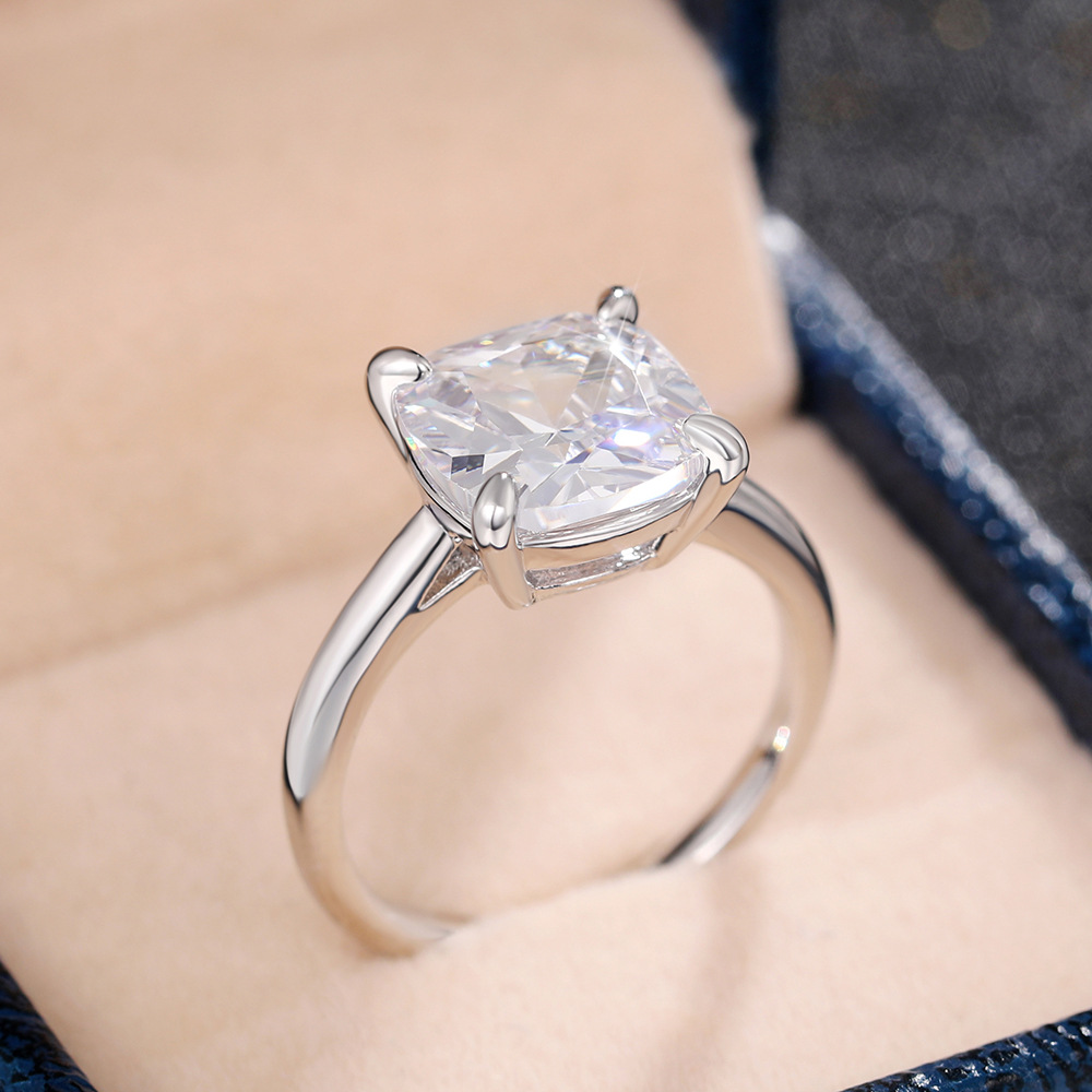 Women'S Gender Inlay Design Elegant Classic Style Geometric Copper Inlay Zircon Rings