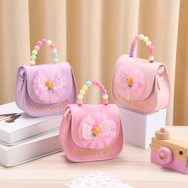Children's Coin Purse Summer Fashion Crossbody Bag for Girls Pearl Handheld Princess Bag Manufacturer Wholesale Pearl Crossbody Bag