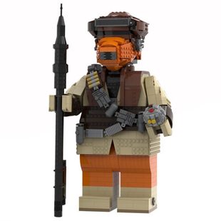 Строительные блоки трансграничные MOC-93592+MOC-60164 Фигурка с оружием и тепловизором D