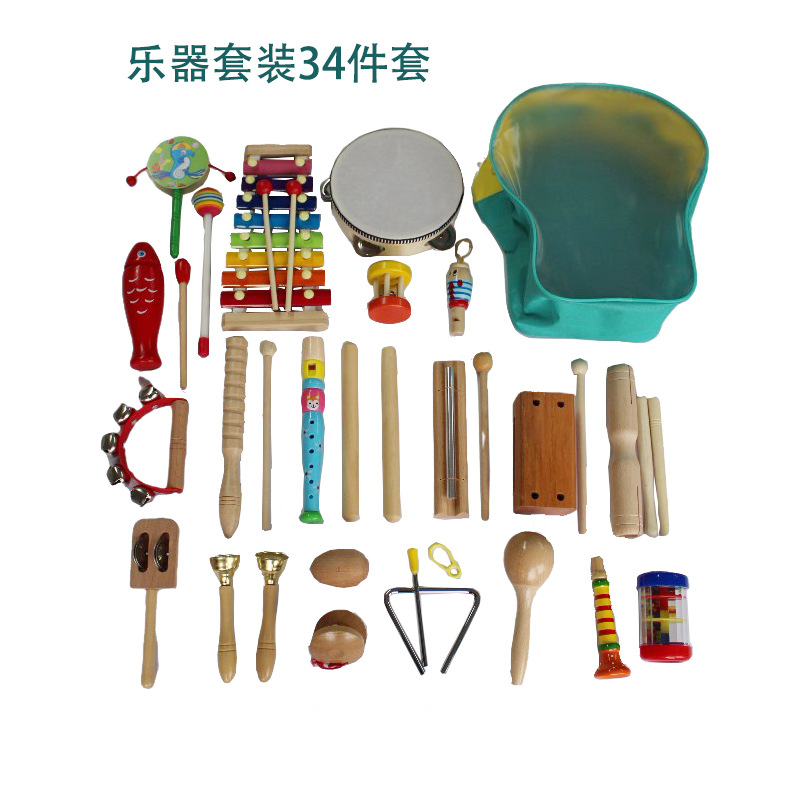 Orff instrumento musical para niños música kindergarten material didáctico caja de resonancia triángulo palo cuadrado de hierro Percusión instrumento musical traje