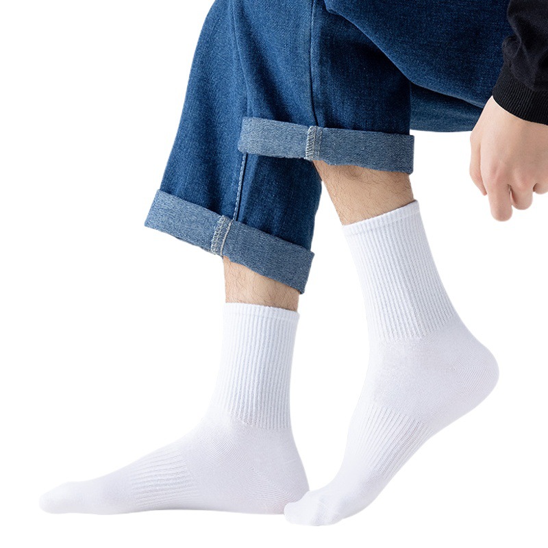 Calcetines Deportivos de Baloncesto para Hombre de Mezcla de Algodón Antideslizante, Absorbe el sudor, Antifricción para Baloncesto