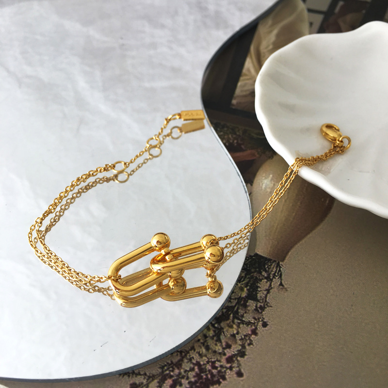 Fashion Geometric Copper Bracelets Plating Copper Bracelets