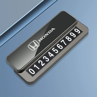 Parking Number Plate, Mobile | Nömrəli dayanma kartı - honda-sliding-hidden-alloy-model-gunmetal-color