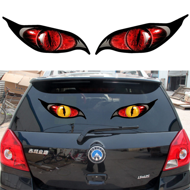 Red Evil Eye Monster Car Sticker Rear Glass Eye Sticker Car Window Bumper Trunk Scratch Sticker Red Evil Eye Monster Car Sticker Rear Glass Eye Sticker Car Window Bumper Trunk Scratch Sticker