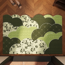 入户门地垫新款中古风除尘耐脏可剪裁丝圈地垫家用玄关刮泥脚垫