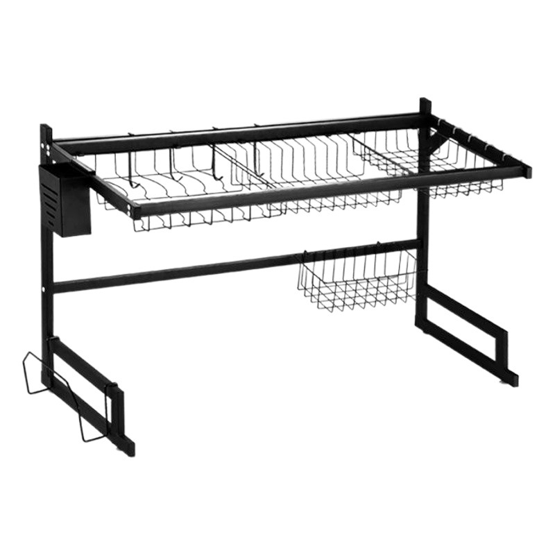 Espesamiento de almacenamiento de cocina fregadero tazón de fuente estante de drenaje Mesa multifuncional estante de almacenamiento de tazón palillos caja de almacenamiento de contenedores