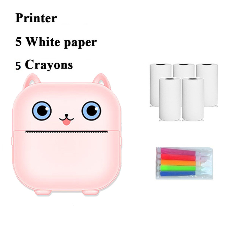 X15 Rosa + 5 rollos de papel de impresión + 5 bolígrafos de color