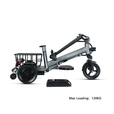 Qatlanan elektrik velosipedlər Lightweight Folding Electric Three-Wheel Scooter