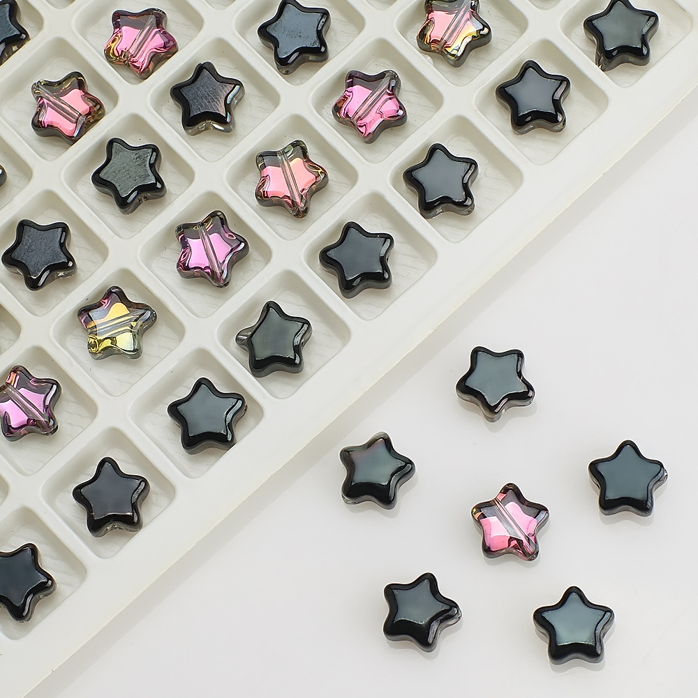 100 PCS/Package Diameter 8mm Hole 1~1.9mm Glass Star Beads display picture 9