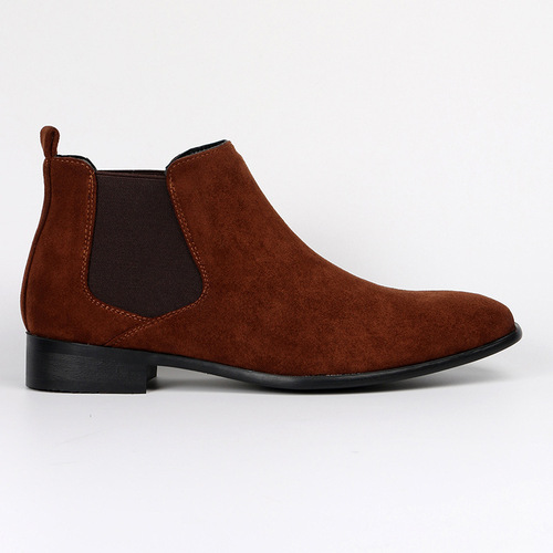 Men's Chelsee Boots with Square Toe, Unisex Fashionable Men's Short Boots Ankle Boots