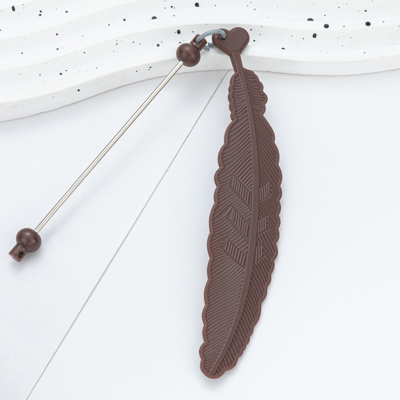 Marcador de plumas con cuentas de bricolaje, niños de escuela primaria, clip de página de libro de dibujos animados creativos, estrella de cinco puntas de amor, marcador de mariposa