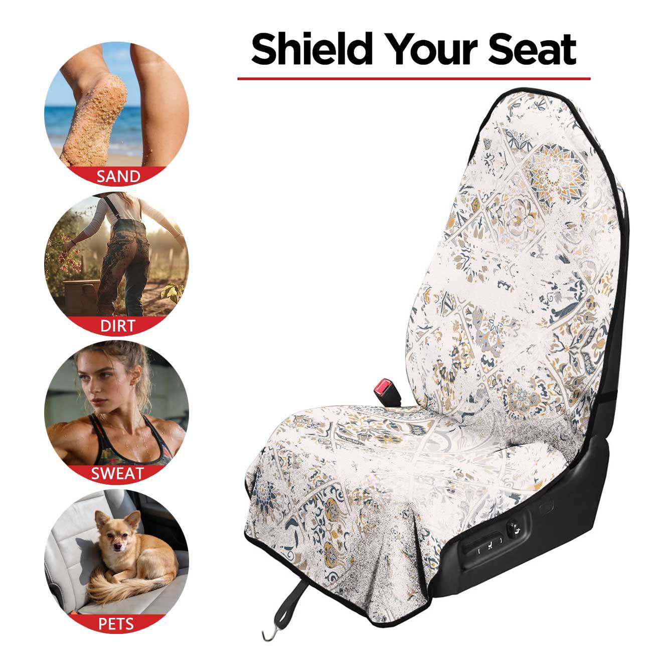 Car seat towel cover front seat protector suitable for gym and exercise, universal for all seasons, car use 76