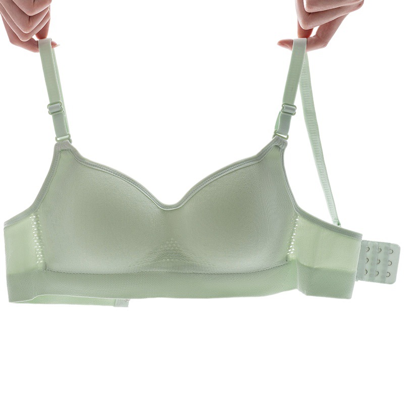 Nuevo color sólido inalámbrico estudiante sujetador fino blanco push-up transpirable cómodo sin costura de algodón taza verano entrega caliente