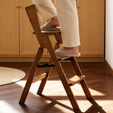 可折叠多功能梯凳家用登高梯子凳子两用厨房爬高凳加厚带靠背椅子