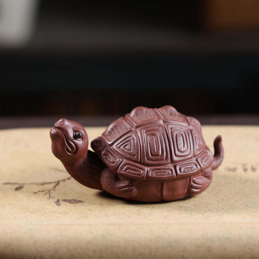 宜兴紫砂乌龟茶宠摆件精品可养茶台茶桌茶具高档装饰紫砂富甲乌龟