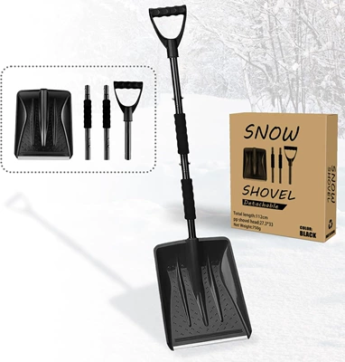 three-in-one snow shovel removable, Kempinq və səyahət - stainless-steel-single-shovel-double-sponge