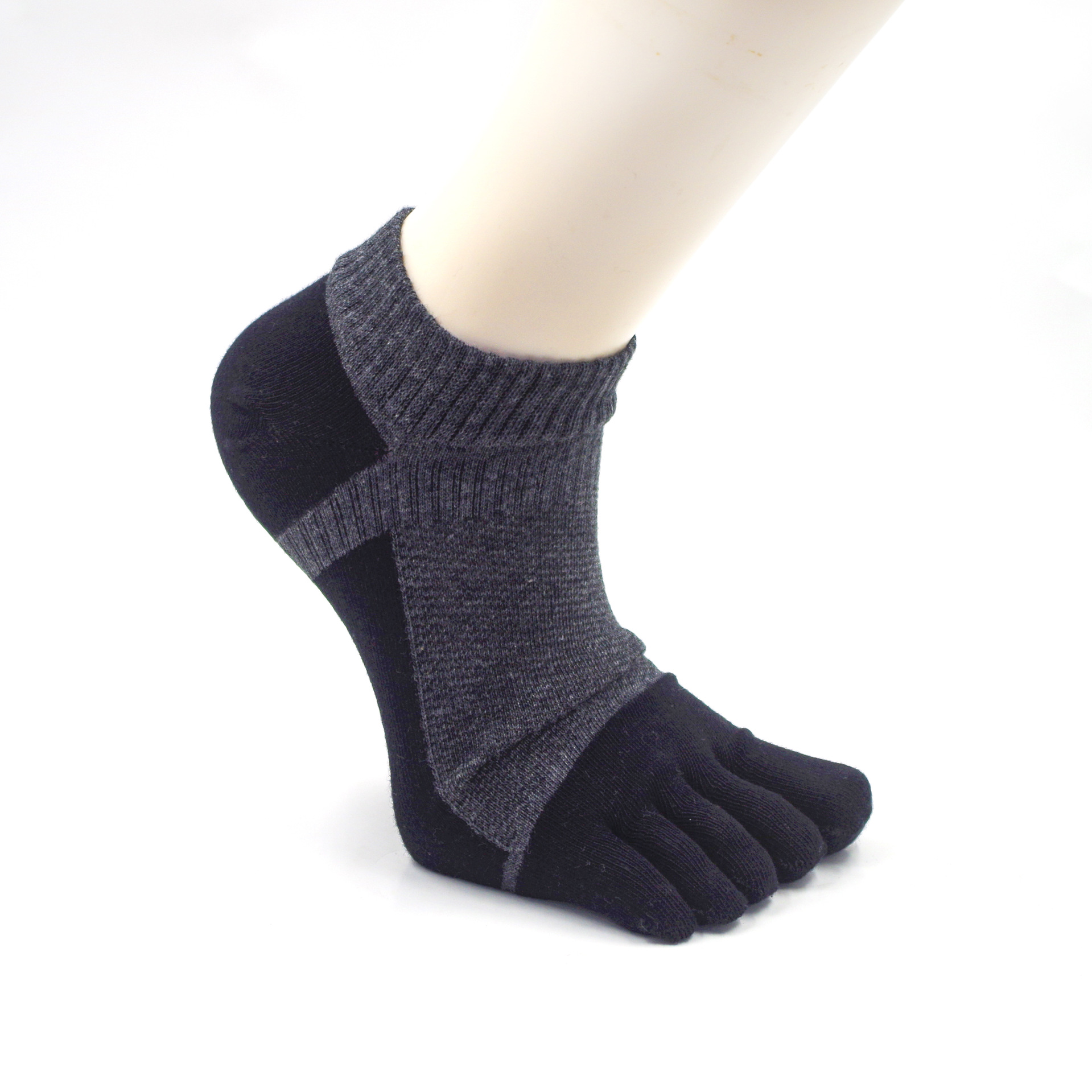 Calcetines de cinco dedos Algodón peinado de los hombres Cuatro estaciones Calcetines cortos gruesos medianos Malla transpirable calcetines en caja fábrica al por mayor calcetines de algodón