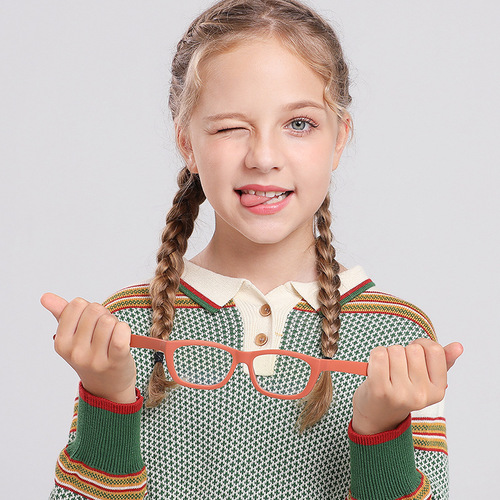 New children's anti-blue light glasses computer mobile phone eye protection fashionable frames frames wholesale F8214