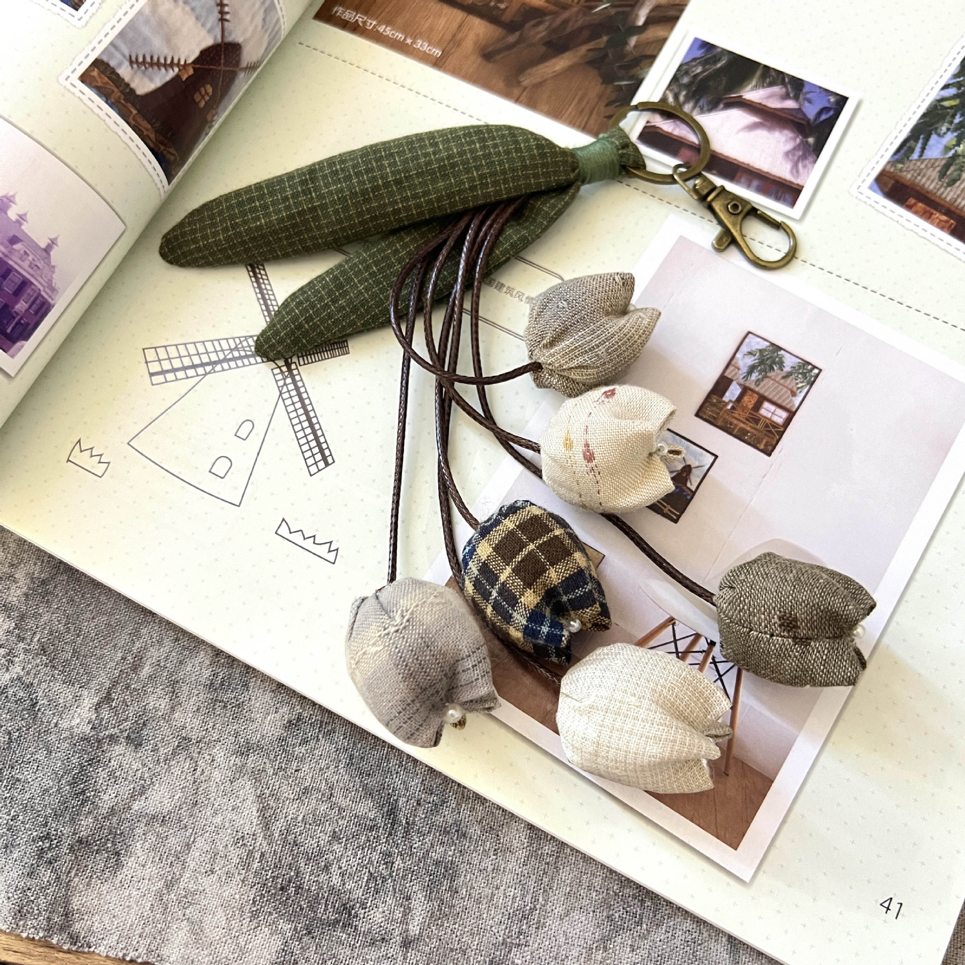 Bordado hecho a mano DIY creativo colgante adulto principiante patchwork bordado bolsa de regalo de coche bordado colgante