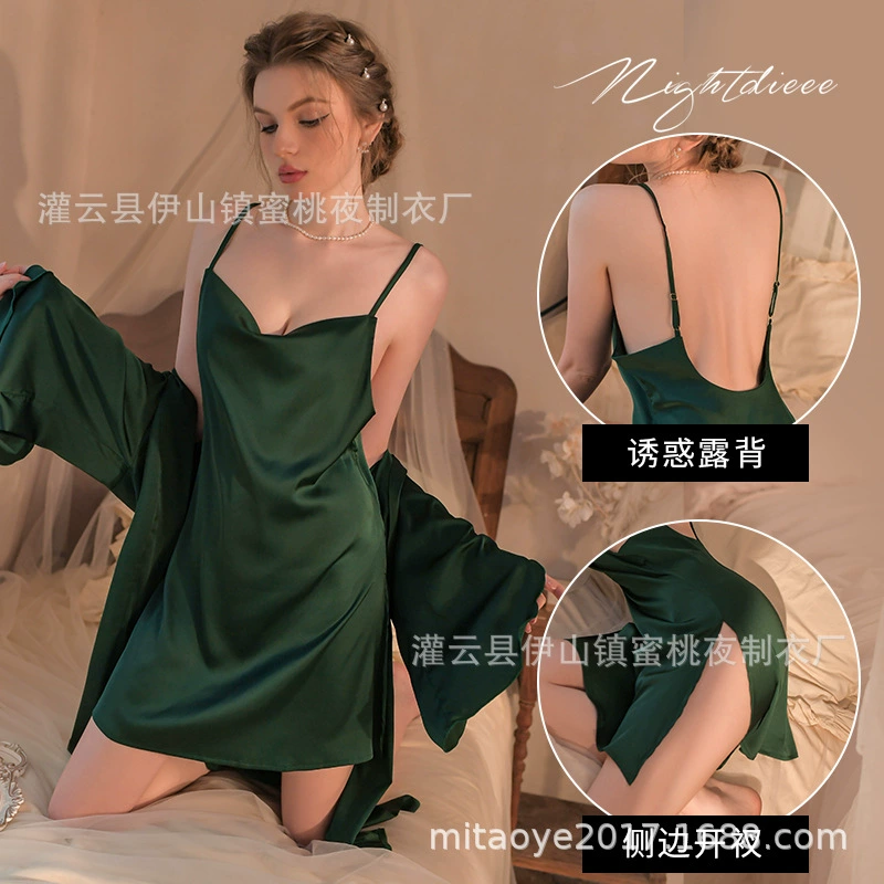Sexy pijama, summer bathrobe, underwear, lifting effect, backless