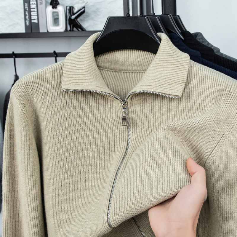 2025 New Winter Men's Knitted Thickened Zipper Cardigan, Thickened Warm Knitted Base Shirt for Layering or Wearing as Outerwear Sweater 2025 New Winter Men's Knitted Thickened Zipper Cardigan, Thickened Warm Knitted Base Shirt for Layering or Wearing as Outerwear Sweater