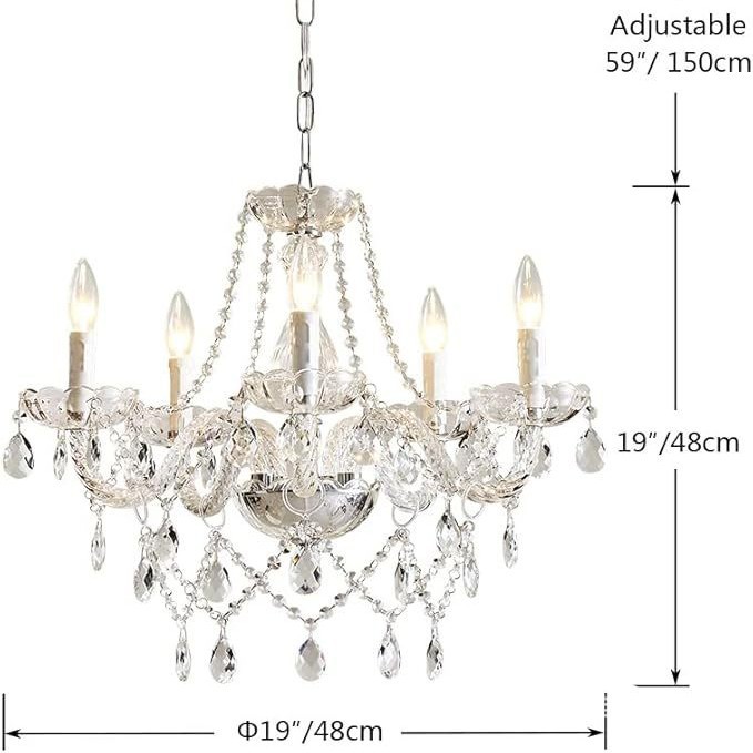 Lámpara de cristal de lujo ligera europea moderna francesa dormitorio sala de estar 5 cabezas de vidrio vela de tubo de curva fabricantes de lámparas de restaurante