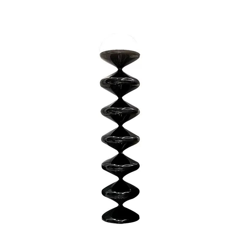 Lámpara de pie negra con forma de calabaza para sala de estar, adorno moderno de estilo nórdico Bauhaus para dormitorio, para el lado del sofá, regulable.