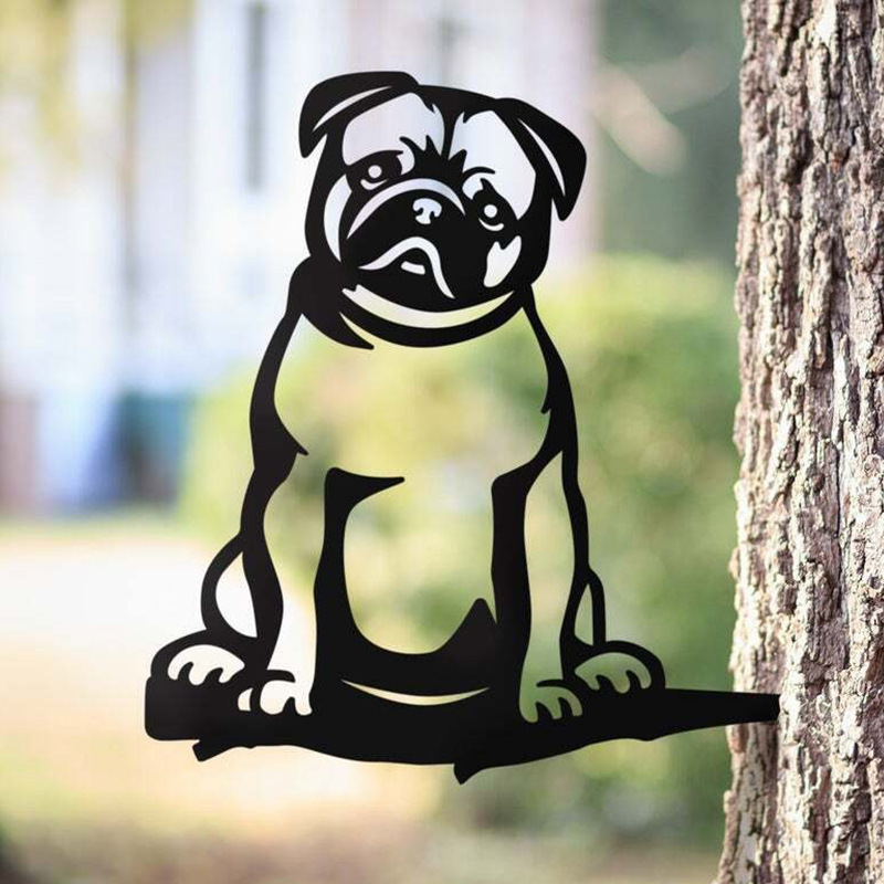 New Simple Metal Dog Art Sculpture Decoration Dog Art Sculptur Home Decoration in stock A15