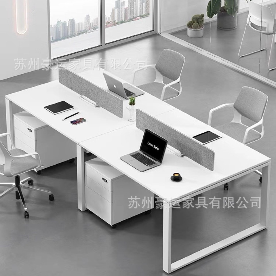 스크린 워크스테이션 직원 책상 직원 사무실 직원 워크스테이션 심플 모던 스크린 카드 슬롯 사무실 컴퓨터 책상