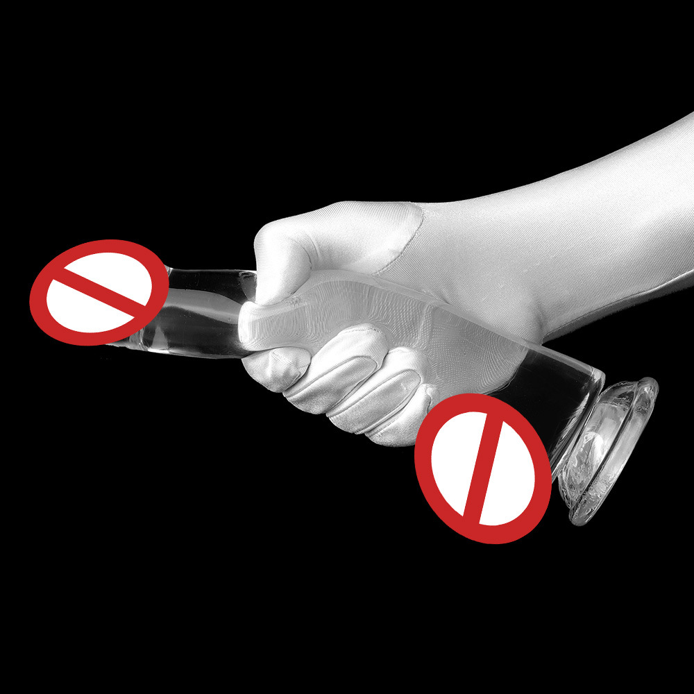 Snailage nuevo cristal transparente Cinta Blanca huevo simulación pene consolador femenino productos sexuales plug anal