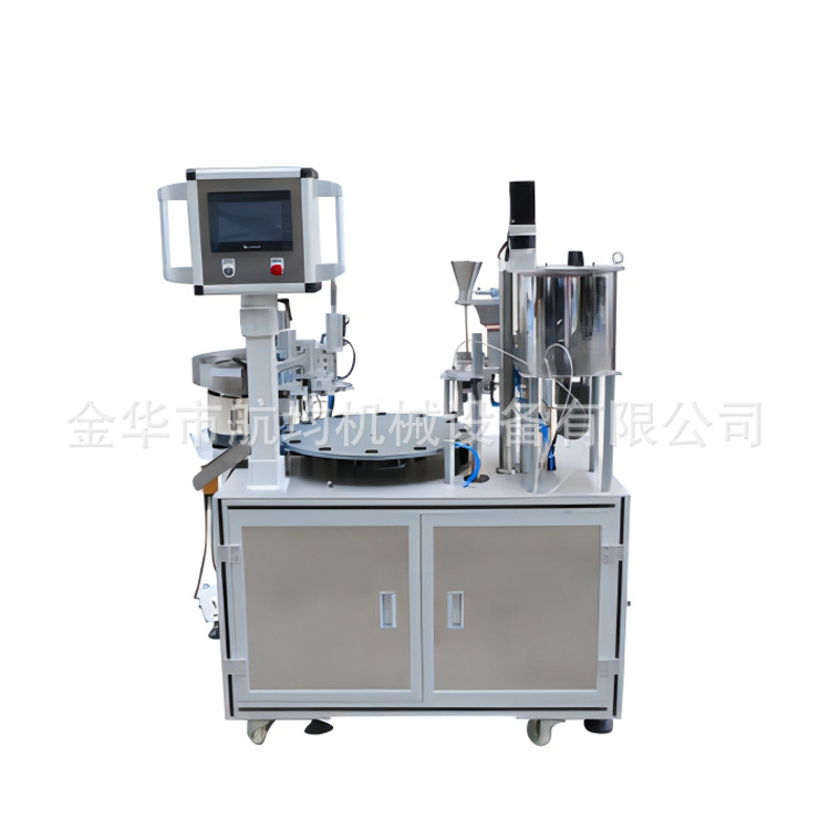 半自动眼线液放钢珠转盘灌装机填充水性眼线笔彩妆化妆品机械设备