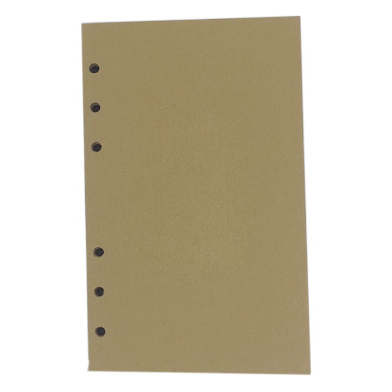 Bolsa de almacenamiento con cremallera para planificador de hojas sueltas A5A6, con separador de papel de 7 pulgadas y 6 agujeros, con etiquetas en inglés.