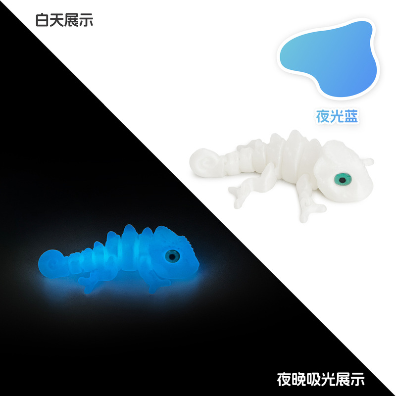跨境爆款3D打印变色龙仿真眼摆件关节可活动模型创意手办饰品礼物|undefined