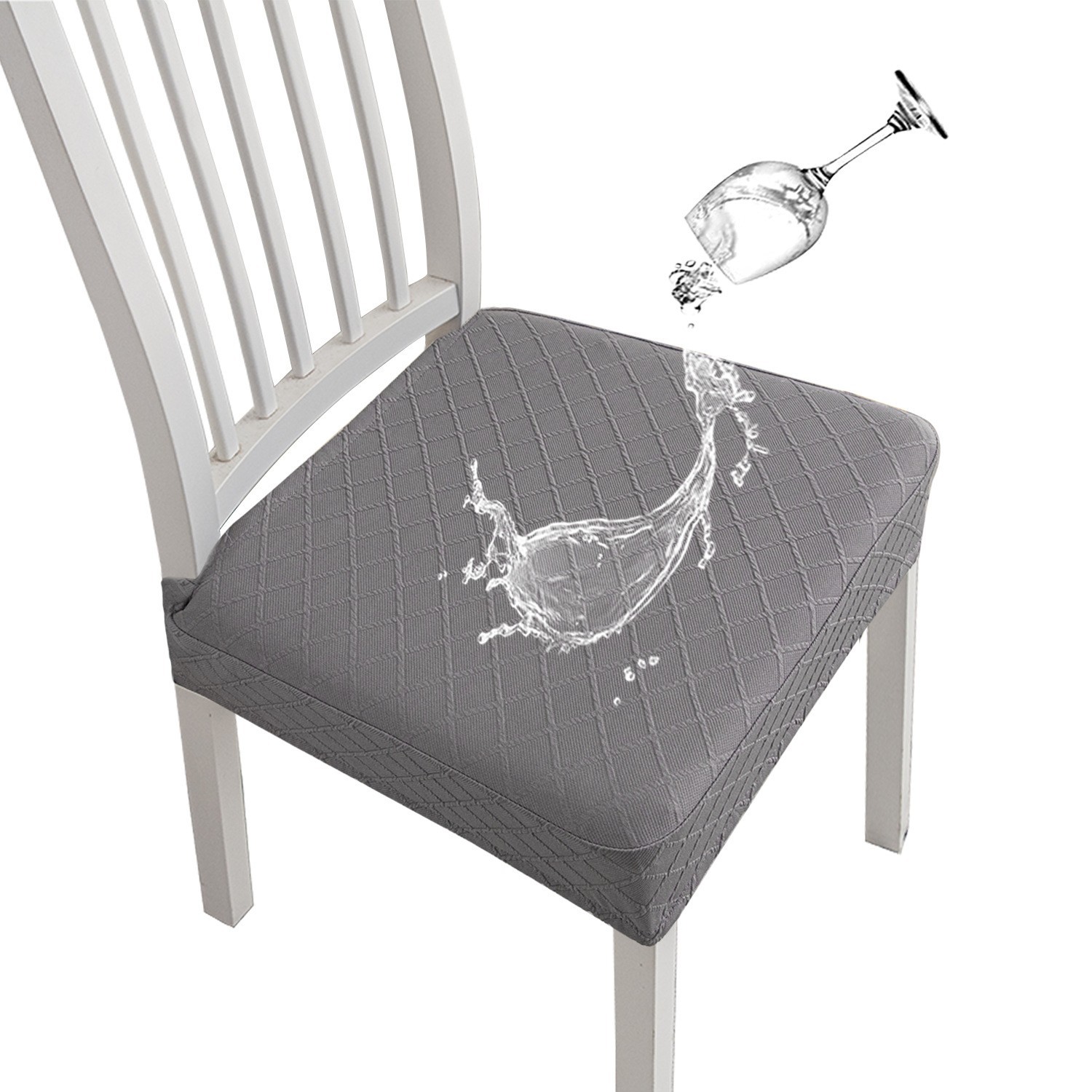 Funda de Silla Transfronteriza de Amazon, Tejida con Patrón de Diamantes, Color Sólido, Elástica, Impermeable, para Hotel, Casa de Huéspedes y Hogar