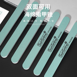 Double-sided Sponge Polishing Strip Nail File Green and White Polishing Sand Strip Nail Tool Nail Polishing Strip Nail Rubbing