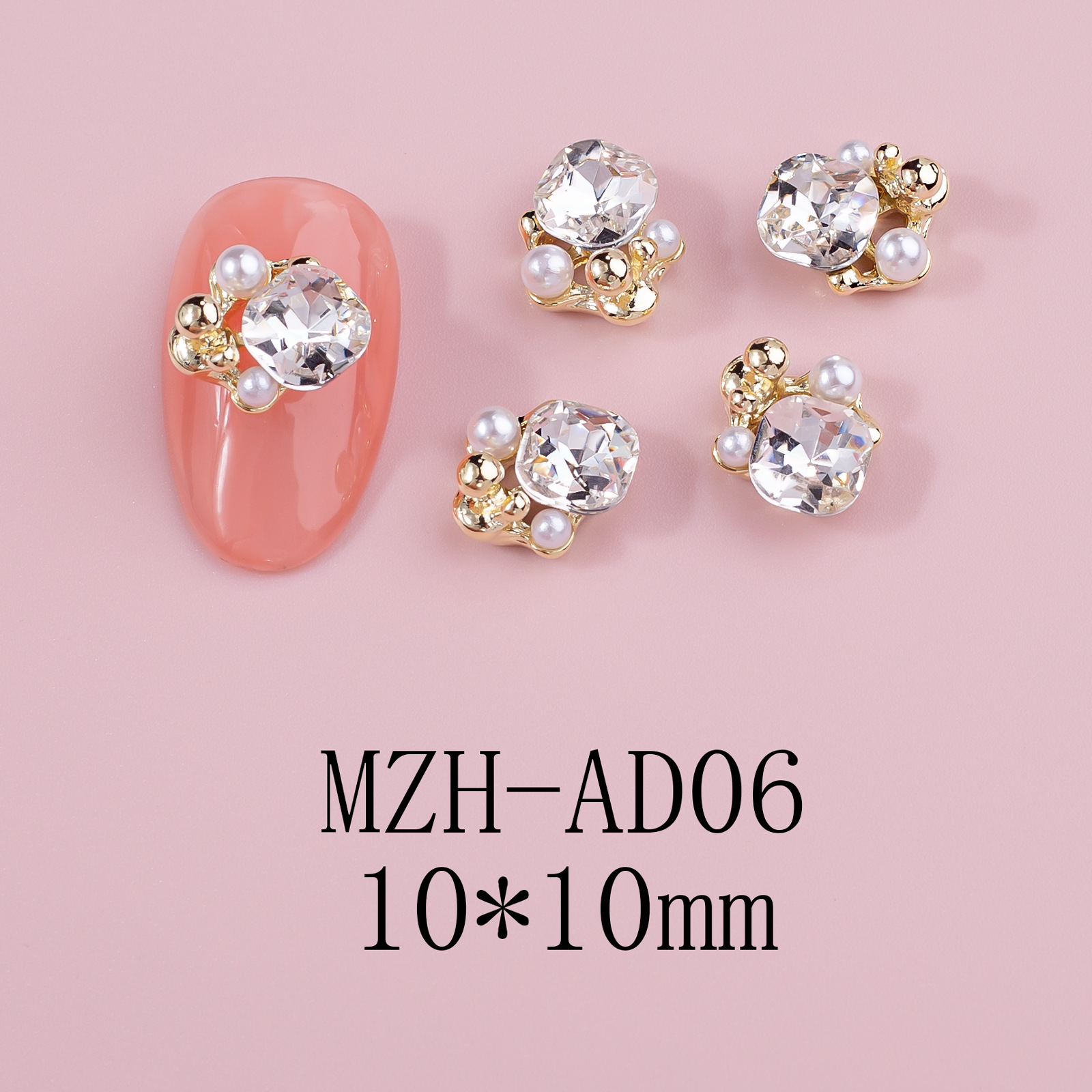 Nueva decoración de uñas, diamantes, camelia, accesorios de uñas, montones de rosas, accesorios de diamantes, uñas, joyas de uñas