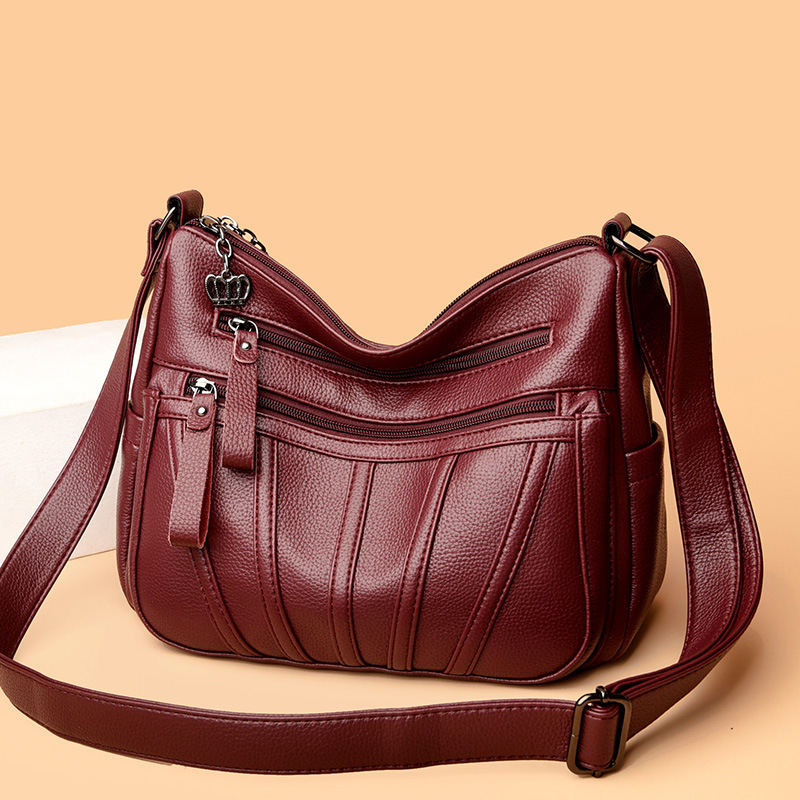 Echte Leder Umhängetasche Für Damen In Eleganter Ausführung_voghion.com