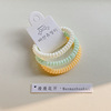 Set, telephone, fashionable hair rope, hair accessory, 3 piece set, simple and elegant design, Korean style, new collection