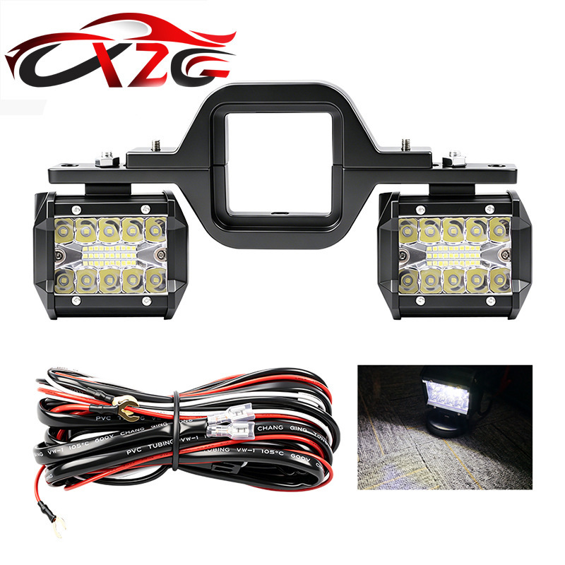 Cross-Border Automotive Light Strip Wiring Harness, Universal Trailer Hook Bracket for Off-Road Vehicles, Led Spotlight Set, No-Drill Installation Light