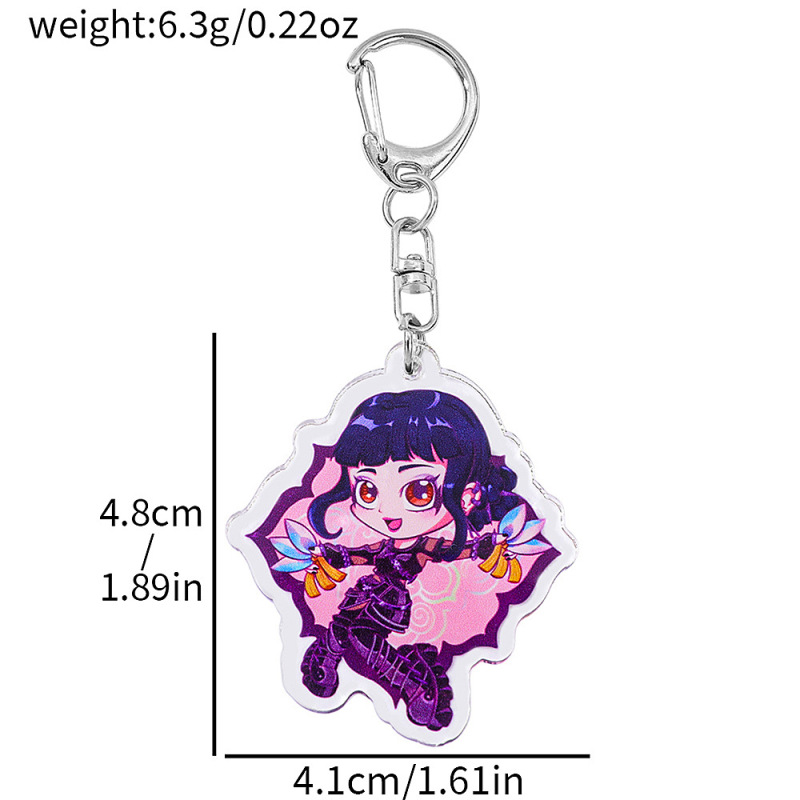 新款可爱卡通猎魔女团双面钥匙扣书包挂件配饰吊牌个性饰品|undefined