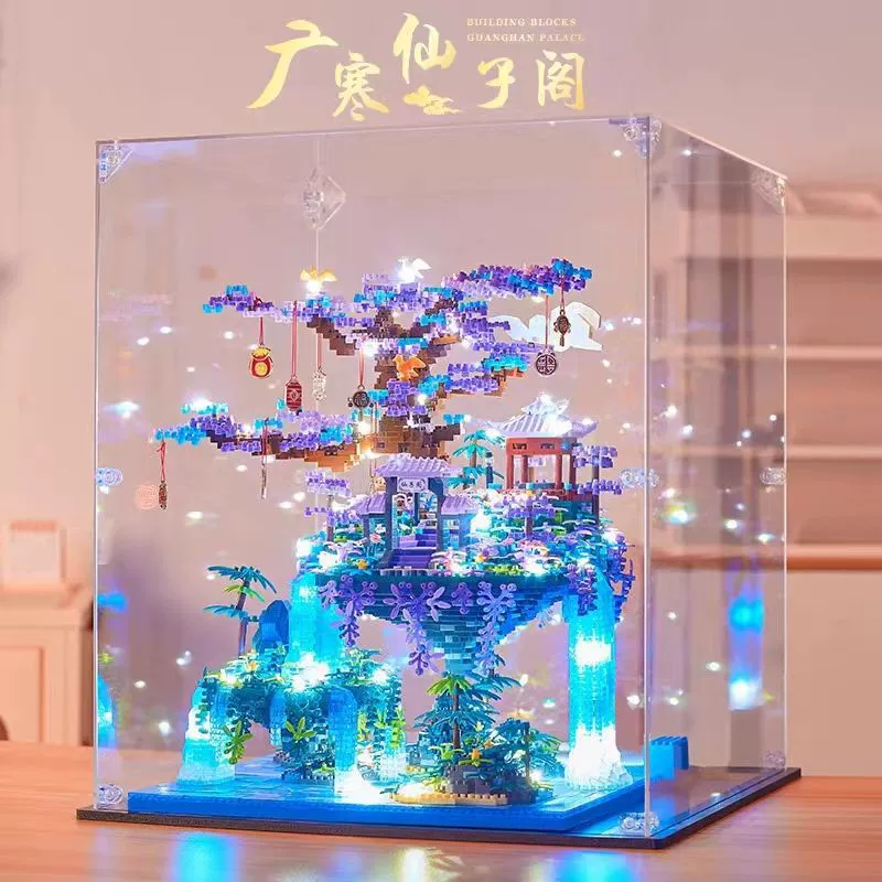 Конструктор Building Set Legо Cherry Blossom Tree, маленькие кирпичики, варианты LED и из акрила, подарок на день рождения