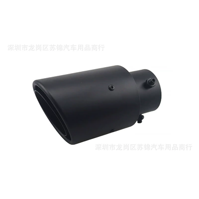 Water Transfer Printing Stainless Steel Tail – Exhaust pipe - matte-black-curved-edges-without-lights