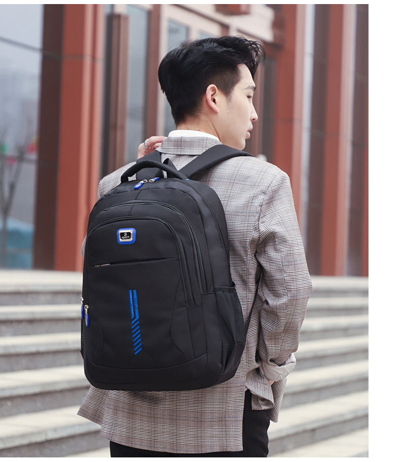 837g Weight Polyester Lining Material Zipper Closure Type Double Shoulder Straps Strap Type Zipper Backpack Bags Type School, Daily Occasion Oxford Cloth Material Waterproof Function School Backpack Backpack Solid Color Pattern All Seasons Season Unisex Gender Classic Style Style Square Shape Large Size Waterproof Solid Color School Daily School Backpack 21