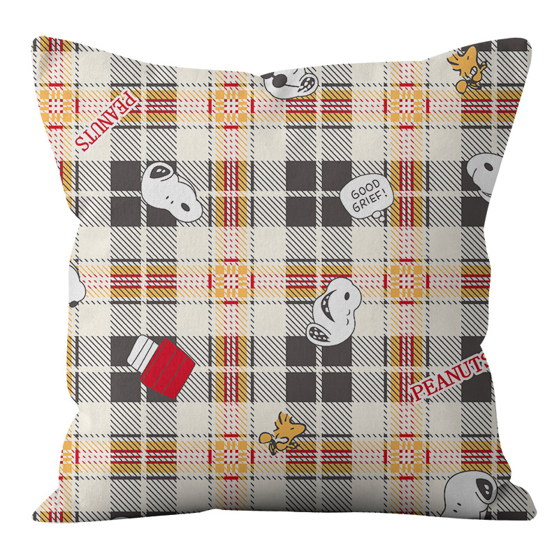 Animación dibujos animados Snoopy almohada cubierta sofá sala de estar dormitorio cojín almohada decoración del hogar simple almohada cubierta