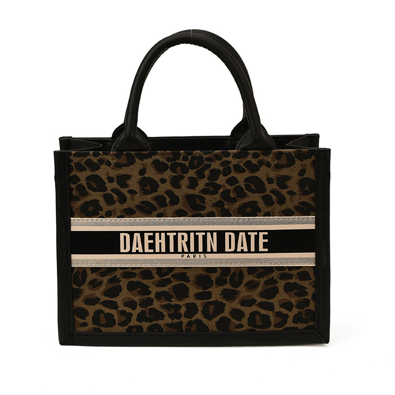 Leopardo retro versátil bolso de mano de viaje de mujer nuevo estilo transfronterizo de alto valor visual de gran capacidad retro bolso de ocio