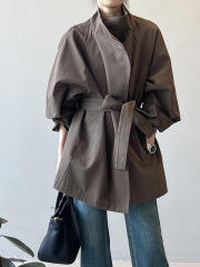 中长款立领爆款风衣外套女春秋季新款小个子高级感英伦风休闲