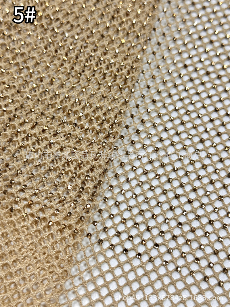 Fabricante nuevo sitio de vidrio de Austria taladro de malla elástica densa para brindis vestido de noche image 10