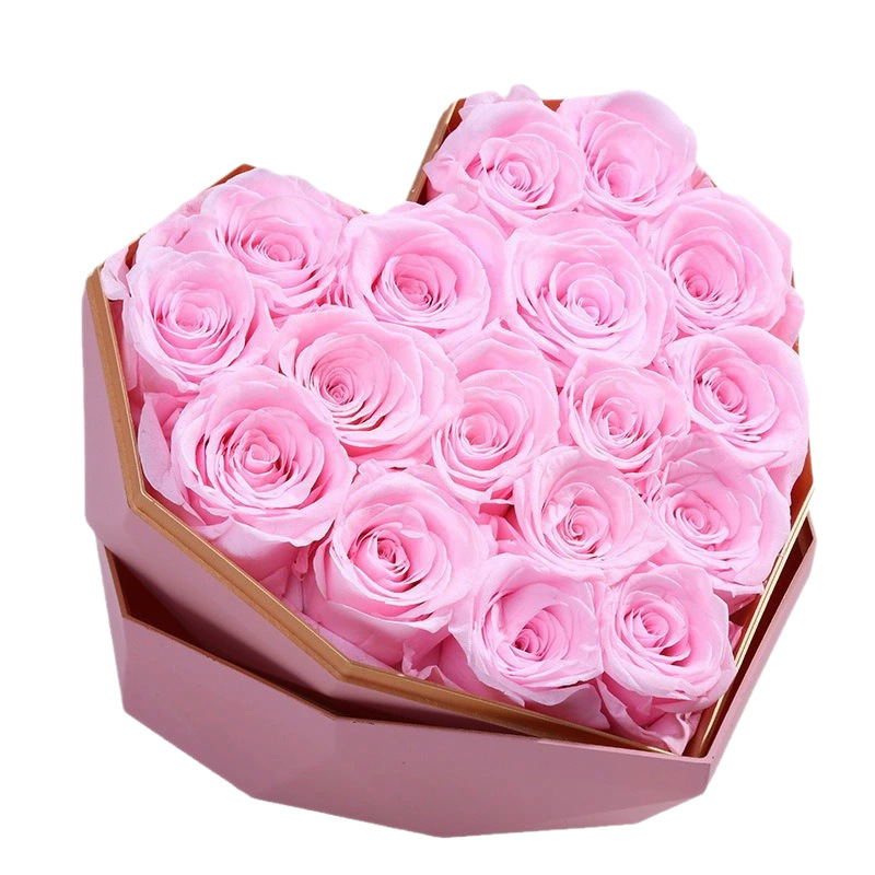 Barril de abrazo en forma de corazón, 26 rosas de amor, 38 regalos para la novia del día de la diosa.